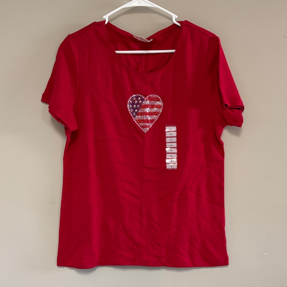 Rebecca Malone Red Cotton Top